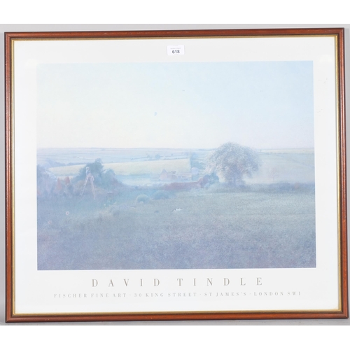 618 - David Tindle (b. 1932), poster on paper, David Tindle at Fischer Fine Art, 59.5cm x 71cm, mounted, g... 