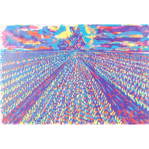 619 - David Smith (1920-1999), limited edition screenprint on paper, Tulip Fields, Holland (1970), signed ... 