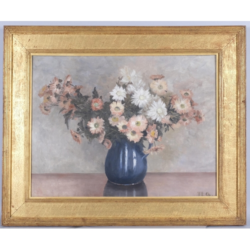 628 - Francis Alexander, still life flowers, oil on canvas, artist's monogram, 54cm x 42cm, framed