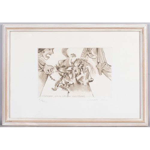 630 - Roland Jarvis, a pair of drypoint prints, 