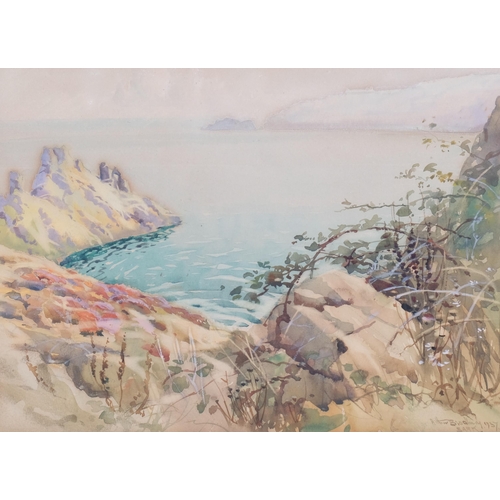 641 - Arthur Bradbury, pair of watercolours, views on Sark, signed, 25cm x 33cm, framed