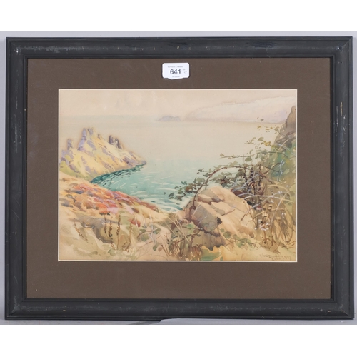 641 - Arthur Bradbury, pair of watercolours, views on Sark, signed, 25cm x 33cm, framed