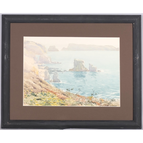 641 - Arthur Bradbury, pair of watercolours, views on Sark, signed, 25cm x 33cm, framed