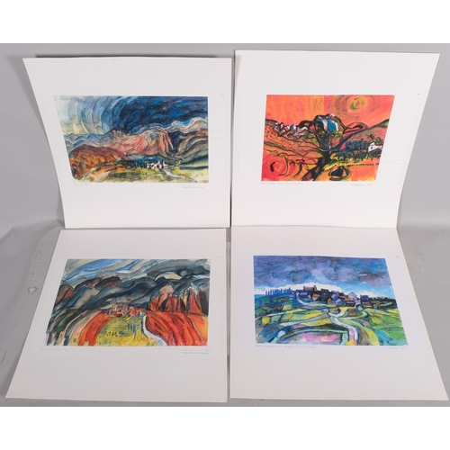 650 - Robert Nicholson, folder of colour prints, mainly Continental landscapes (14)