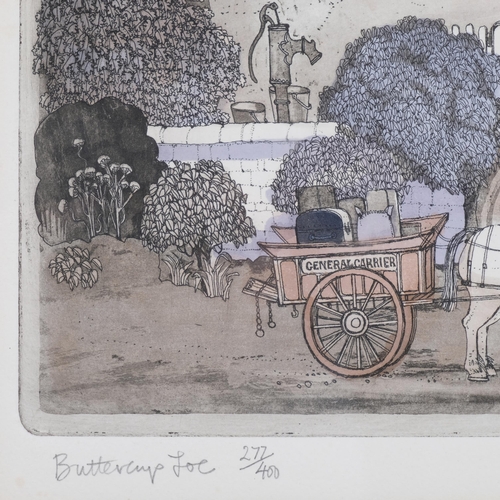 701 - Graham Clarke, Buttercup Joe, coloured etching, no. 277/400, signed in pencil, plate 34cm x 54cm, fr... 