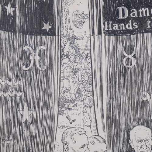 711 - Leslie Gilbert Illingworth (1902 - 1979), Dame Destiny Hands Told Across The Sea, original pen and i... 