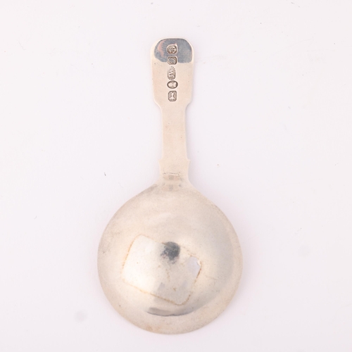 1773 - A George IV silver Fiddle pattern tea caddy spoon, Joseph Willmore, Birmingham 1829, reeded edge dec... 