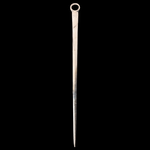 1775 - A George III silver meat skewer, indistinct maker, London 1803, 33cm, 2.5oz