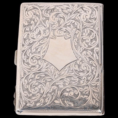 1789 - A late Victorian silver aide memoire case, Hilliard & Thomason, Chester 1898, rectangular form with ... 