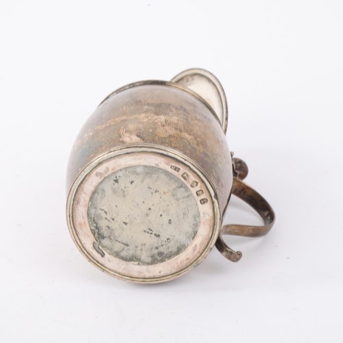 1814 - A George III silver barrel mustard pot, Michael Plummer, London 1797, 8cm, 3.7oz gross