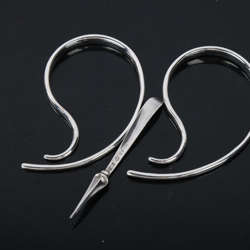 1861 - Various Danish modernist silver, including Georg Jensen nut pick, model 68A, and pair of abstract na... 