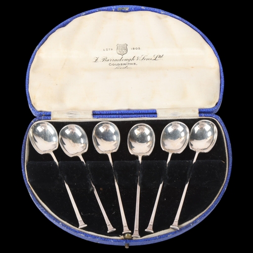 1882 - A set of 6 George V silver coffee spoons, James Dixon & Sons, Sheffield 1928, 8.5cm, 1.1oz total, ca... 