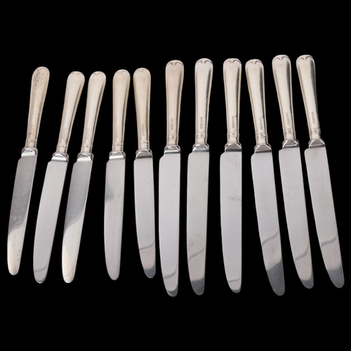 1890 - A group of Elizabeth II silver-handled knives, maker LS, Sheffield 1989, comprising 6 dinner knives ... 