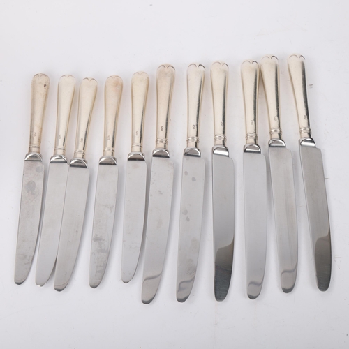 1890 - A group of Elizabeth II silver-handled knives, maker LS, Sheffield 1989, comprising 6 dinner knives ... 