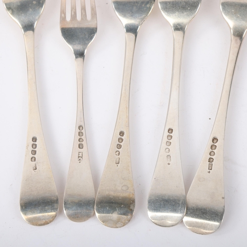 1891 - Various 19th century silver Old English pattern cutlery, makers include William Chawner, comprising ... 