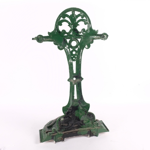 5 - A painted cast-iron stick stand, H68cm