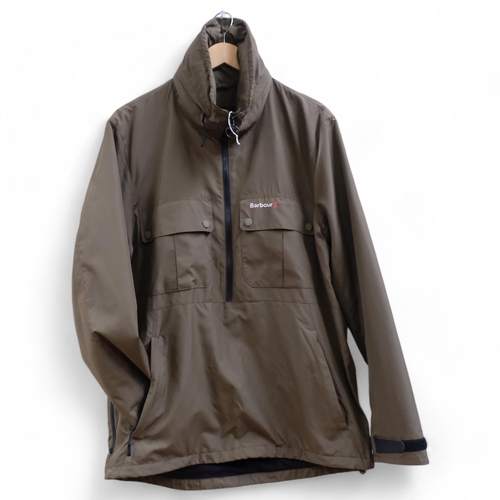 120 - Barbour & Sons, a men's waterproof pullover jacket, soft brown finish, size M