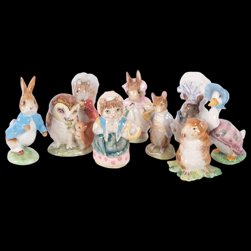 123 - A collection of Beswick Beatrix Potter figures, including Lady Mouse from the Tailor of Gloucester, ... 