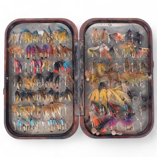 139 - A Hardy Brothers fishing fly case, and a quantity of fishing flies