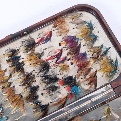 139 - A Hardy Brothers fishing fly case, and a quantity of fishing flies