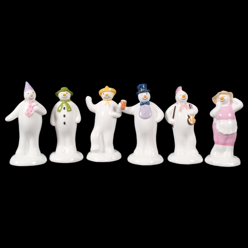 152 - COALPORT FIGURES, THE SNOWMAN - 6 porcelain figures, including The Lady Snowman, The Mexican, The Mo... 