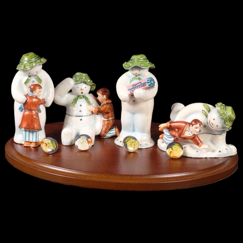 154 - HIDDEN TREASURES - THE SNOWMAN - a limited edition set 10/250 of 4 figures on stand