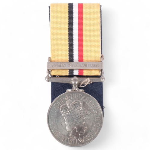 175 - An Iraq War medal and bar, dated 19th March - 28th April 2003, named to 25121119 TPR PT Emmerson Sco... 