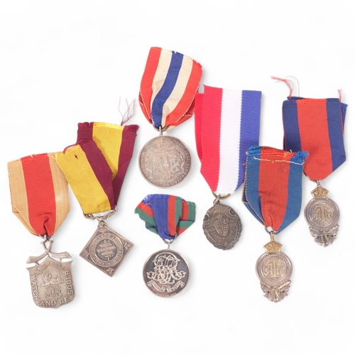 177 - 7 various Army Temperance Associated medals, all with ribbons