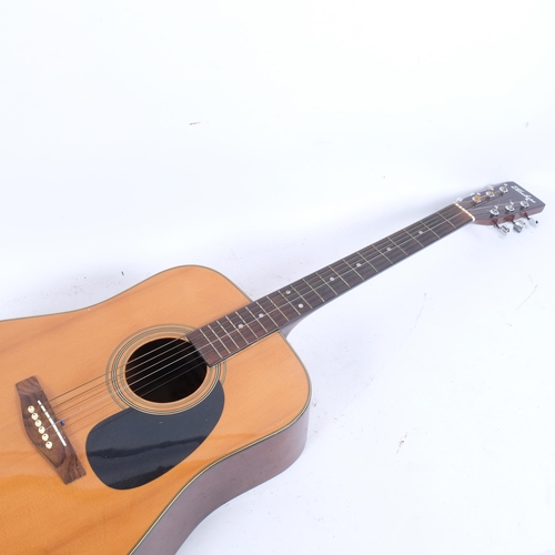 238 - A Kimbara acoustic guitar, model no. 192/D, and an Encore electric guitar