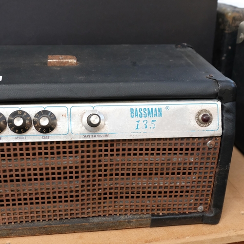 261 - A Fender Silverface Bassman 135 guitar amplifier, this amp was not re-valved and is a non working am... 