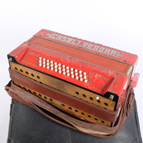 273 - Casali Verona, a Vintage piano accordion, housed in associated period softshell casing