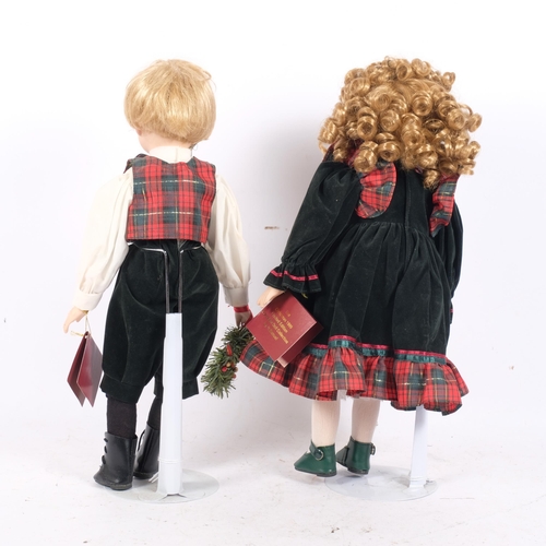 312 - The H. Samuel Porcelain Doll Collection 1999, 2 boxed dolls, including Christmas 1999 limited editio... 