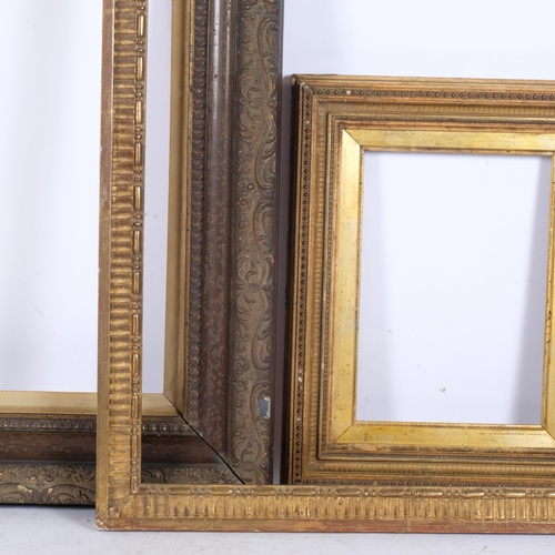 344 - A group of 3 Antique ornate giltwood and other frames, largest 68cm x 56cm (3)