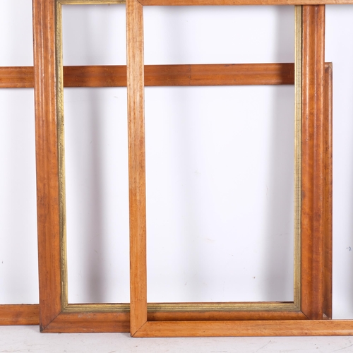 347 - A group of 3 similar Antique maple wood frames, largest 91cm x 59cm (3)