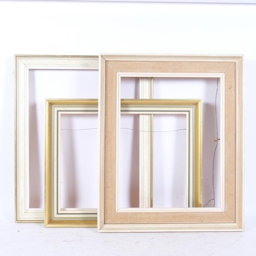 348 - A group of 6 wooden picture frames, including a large ornate giltwood gesso style frame, overall 97c... 