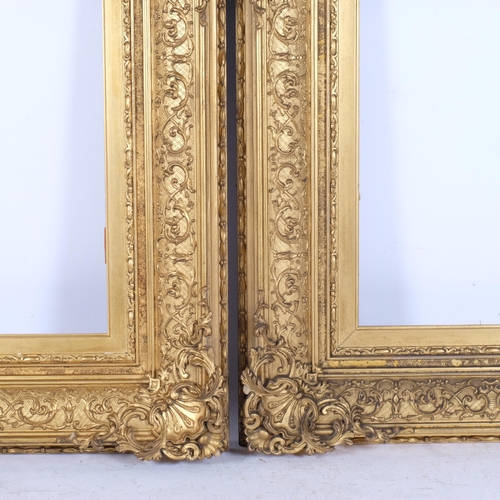 349 - 2 similar ornate giltwood frames, each measures overall 56cm x 50cm (2)