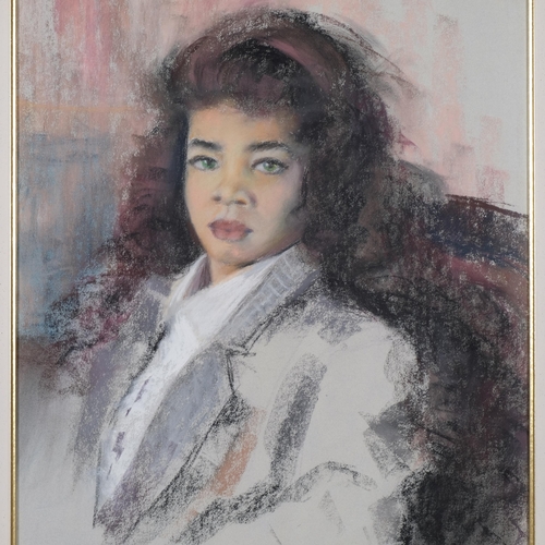 356 - Grumelli Guido, a large pastel portrait study by the Colombian artist, titled 