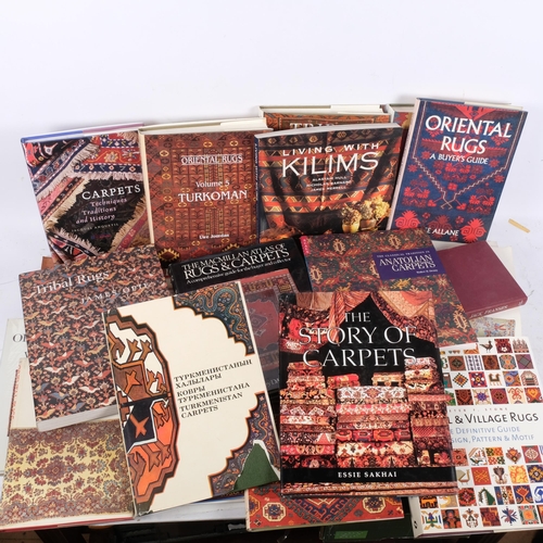 536 - A box of reference books on Oriental and Tribal rugs, etc