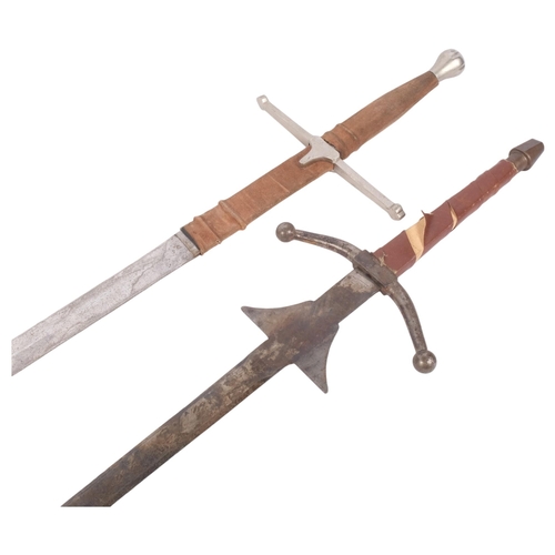 540 - 2 reproduction re-enactment long broad swords