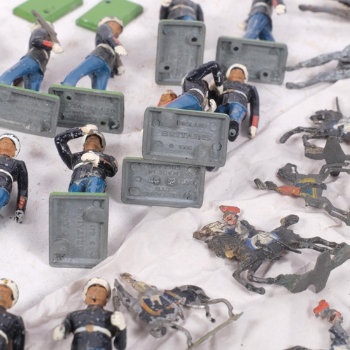 550 - Britains diecast Regimental figures, and a miniature set of mounted Regimental figures, etc