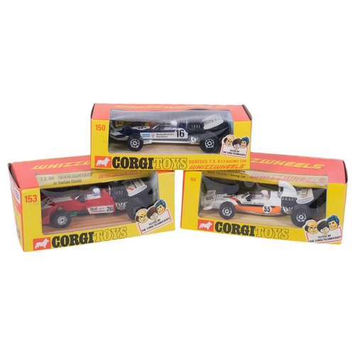 561 - 3 Corgi Toys Whizzwheels racing cars