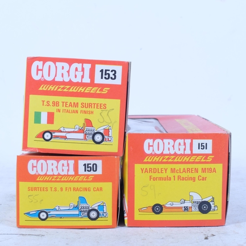 561 - 3 Corgi Toys Whizzwheels racing cars