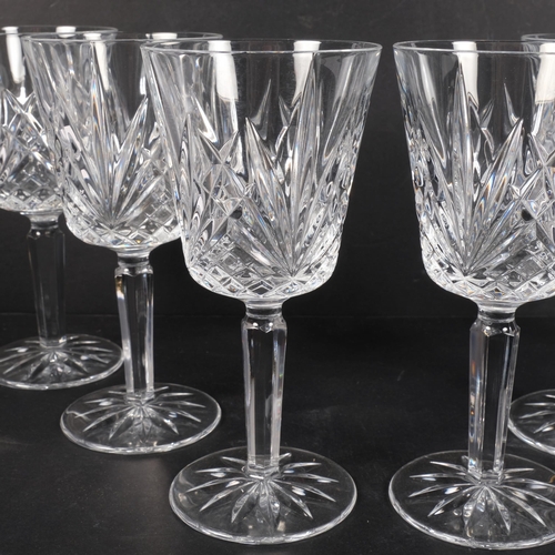 567 - A set of 6 Waterford Crystal wine glasses, H18.5cm