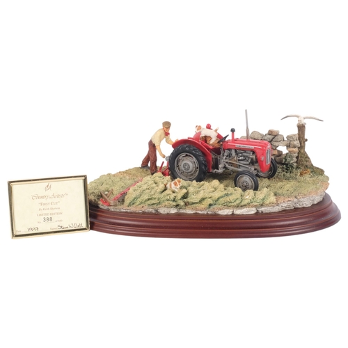 619 - Country Artists limited edition study of man and tractor 