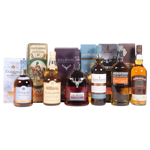 645 - 6 boxed Scottish Single Malt Whiskys, including Glen Moray, and Speyside double cask