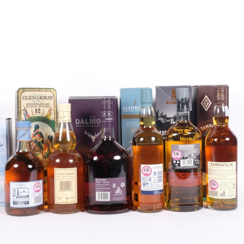 645 - 6 boxed Scottish Single Malt Whiskys, including Glen Moray, and Speyside double cask