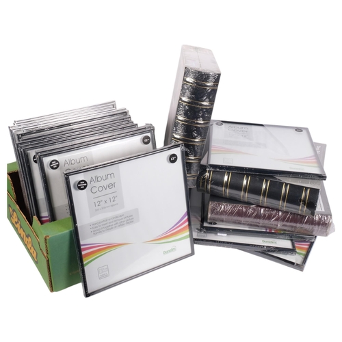 654 - A quantity of album cover frames, filing boxes, etc