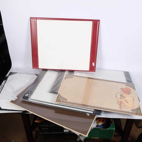 654 - A quantity of album cover frames, filing boxes, etc