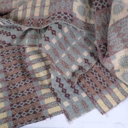 657 - 2 Welsh wool blankets, 173cm x 71cm (A/F)