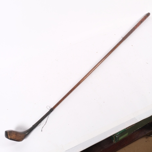 681 - GOLFING INTEREST - a Robert Forgan & Son hickory-shafted golf club, L105cm